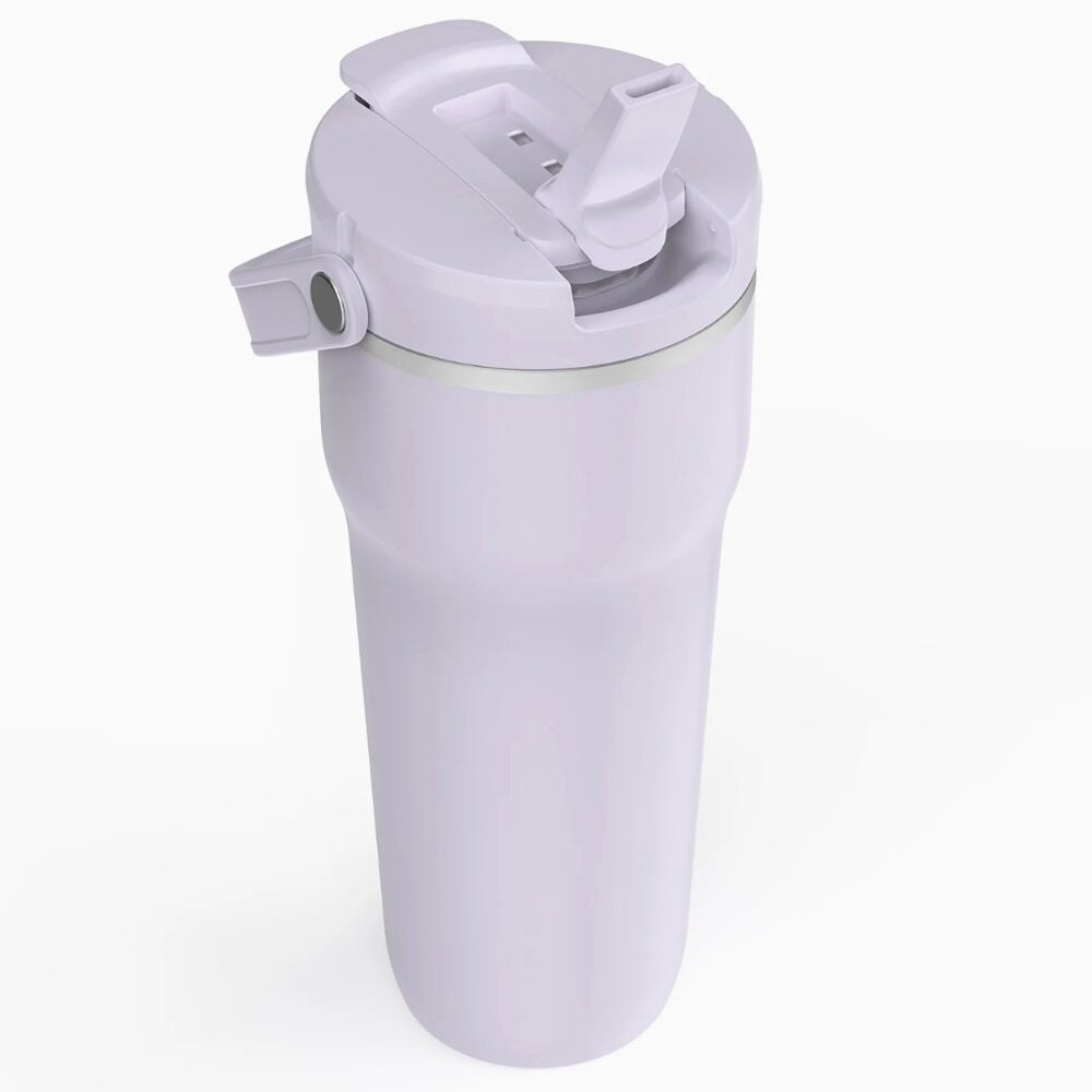 Zak Designs Harmony 2-in-1 Travel Tumbler 30 oz Insulated Cup Straw Lilac Purple